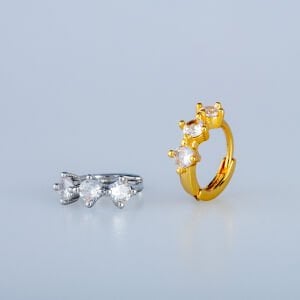 Piercing Rook Halka 3 taş