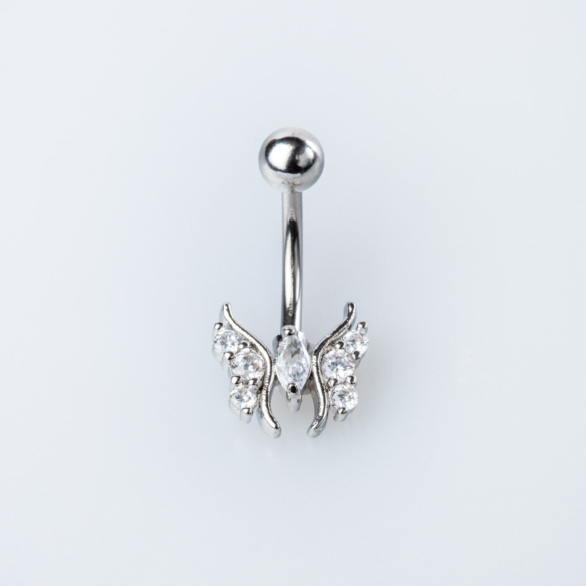 Piercing Göbek Kelebek Taşlı
