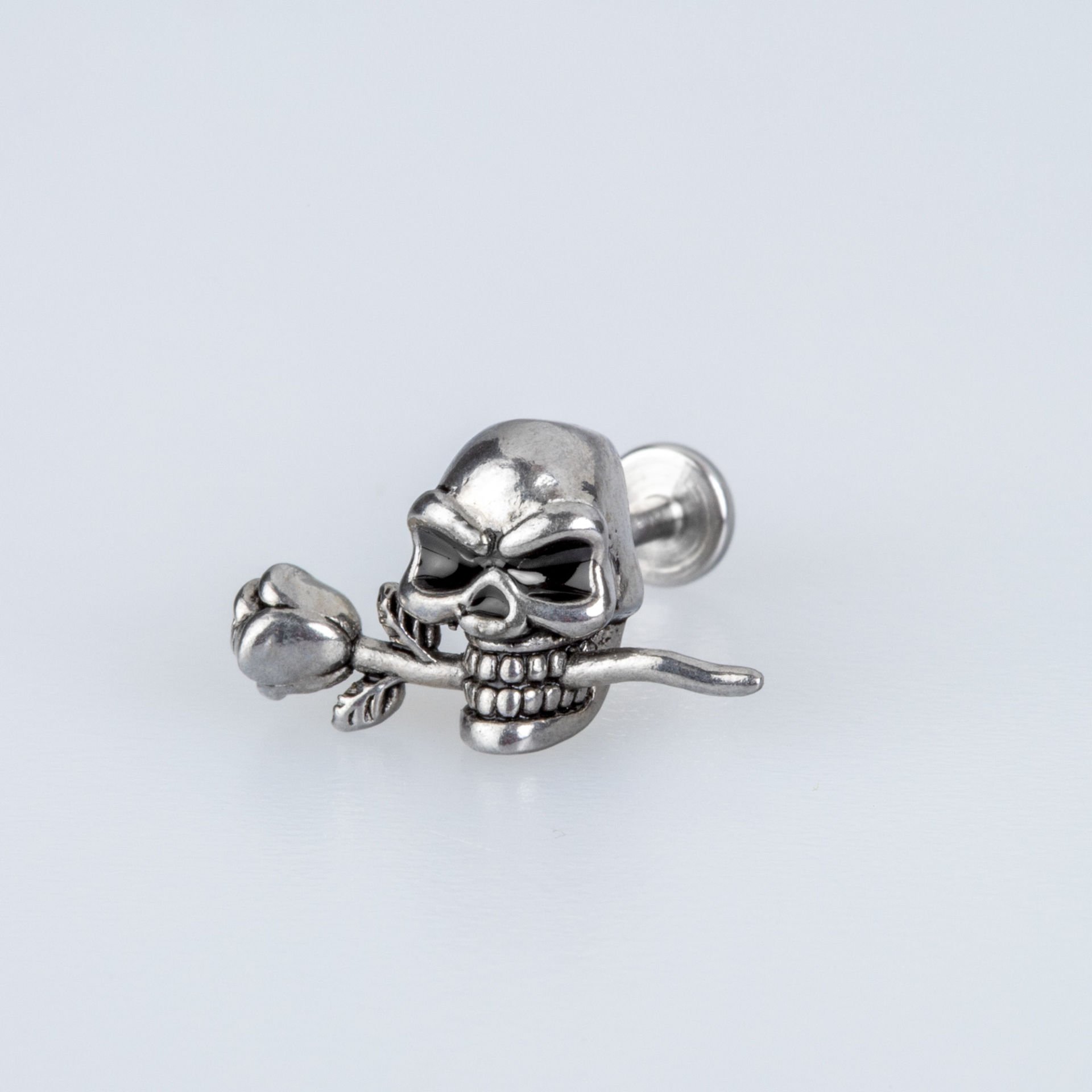 Piercing Çelik Tragus Kuru Kafa