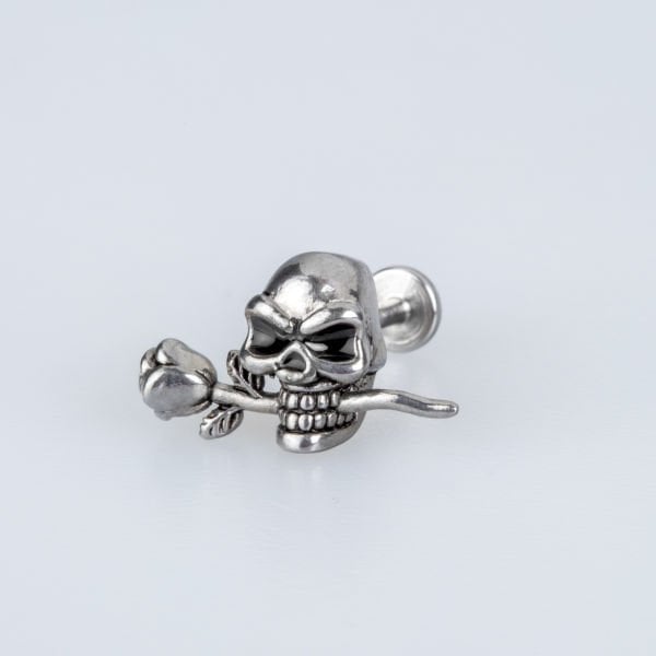 Piercing Çelik Tragus Kuru Kafa