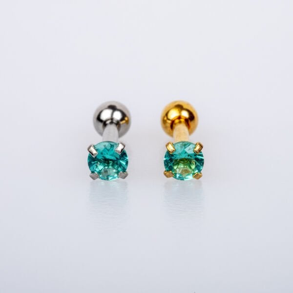 Piercing Tragus 3mm Yuvarlak Taş