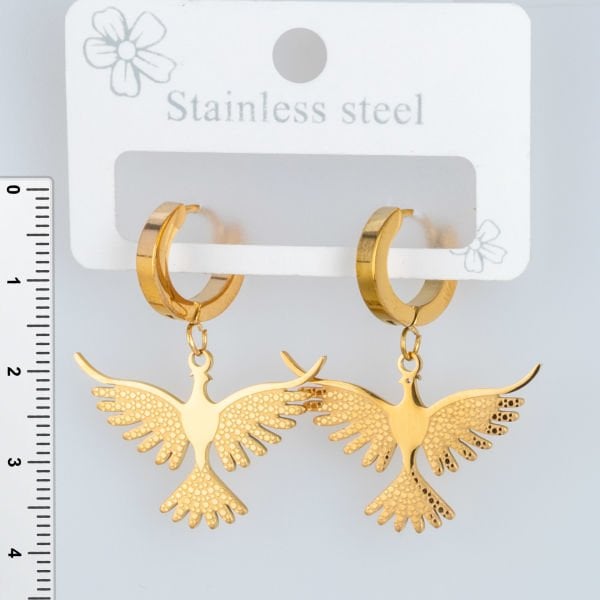 Steel Earring Bird - 1 Pair