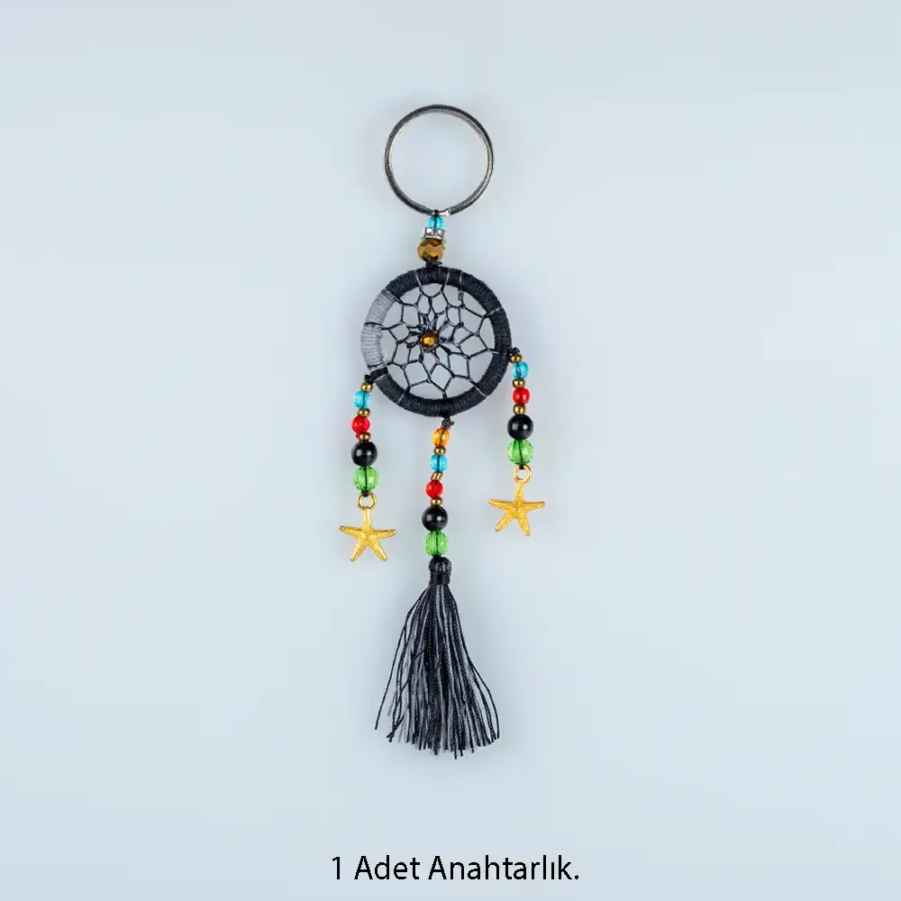 Toptan El Yapımı Deniz Yıldızlı Düş Kapanı Anahtarlık (6 Renk Seçeneği)