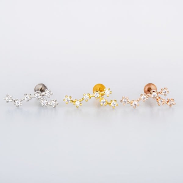 Toptan 316L Çelik Barlı Piercing Tragus Takım Yıldız