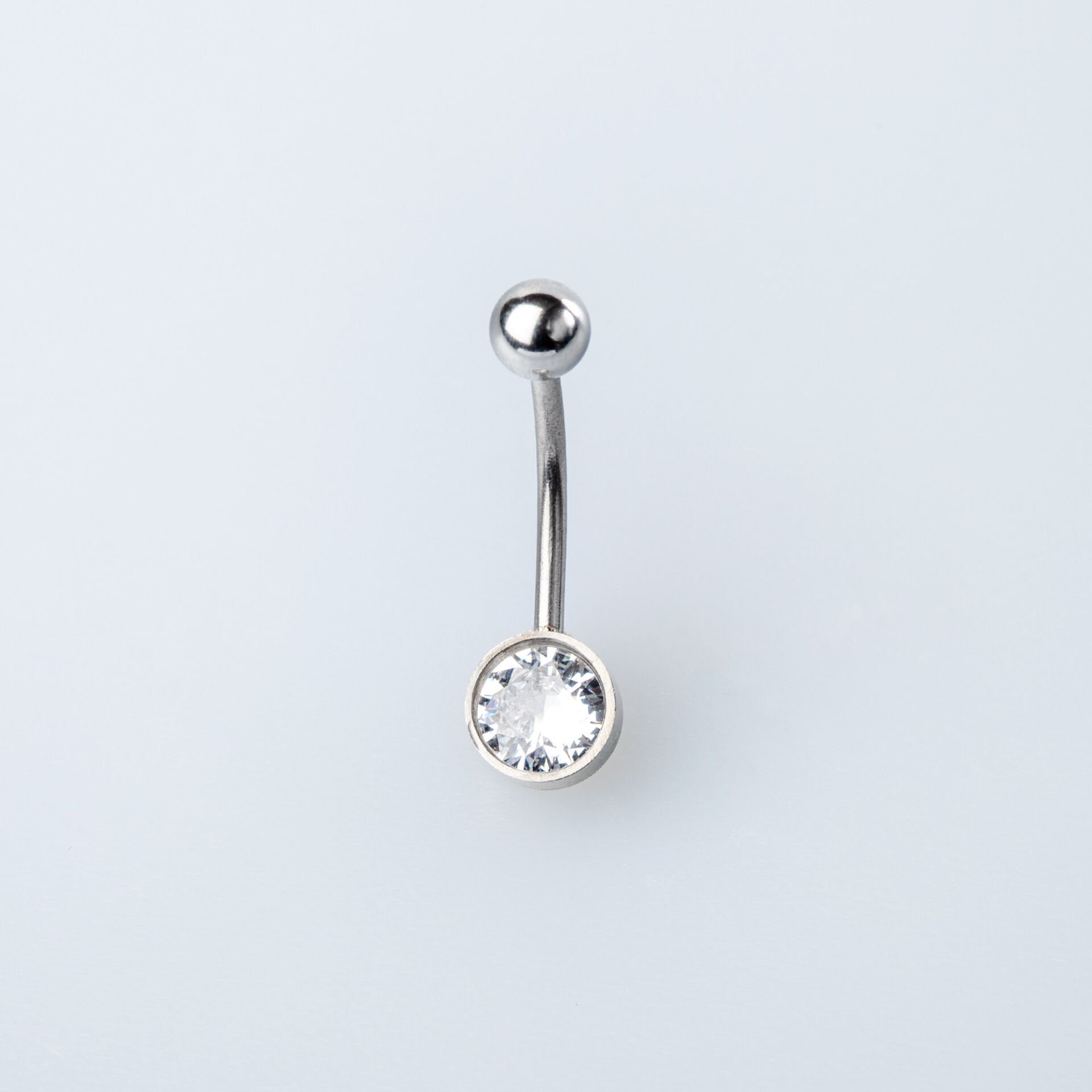 Piercing Çelik Göbek Taşlı