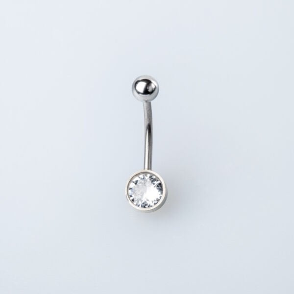 Piercing Çelik Göbek Taşlı