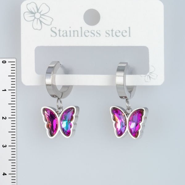 Çelik Küpe Kelebek - 1  Çift