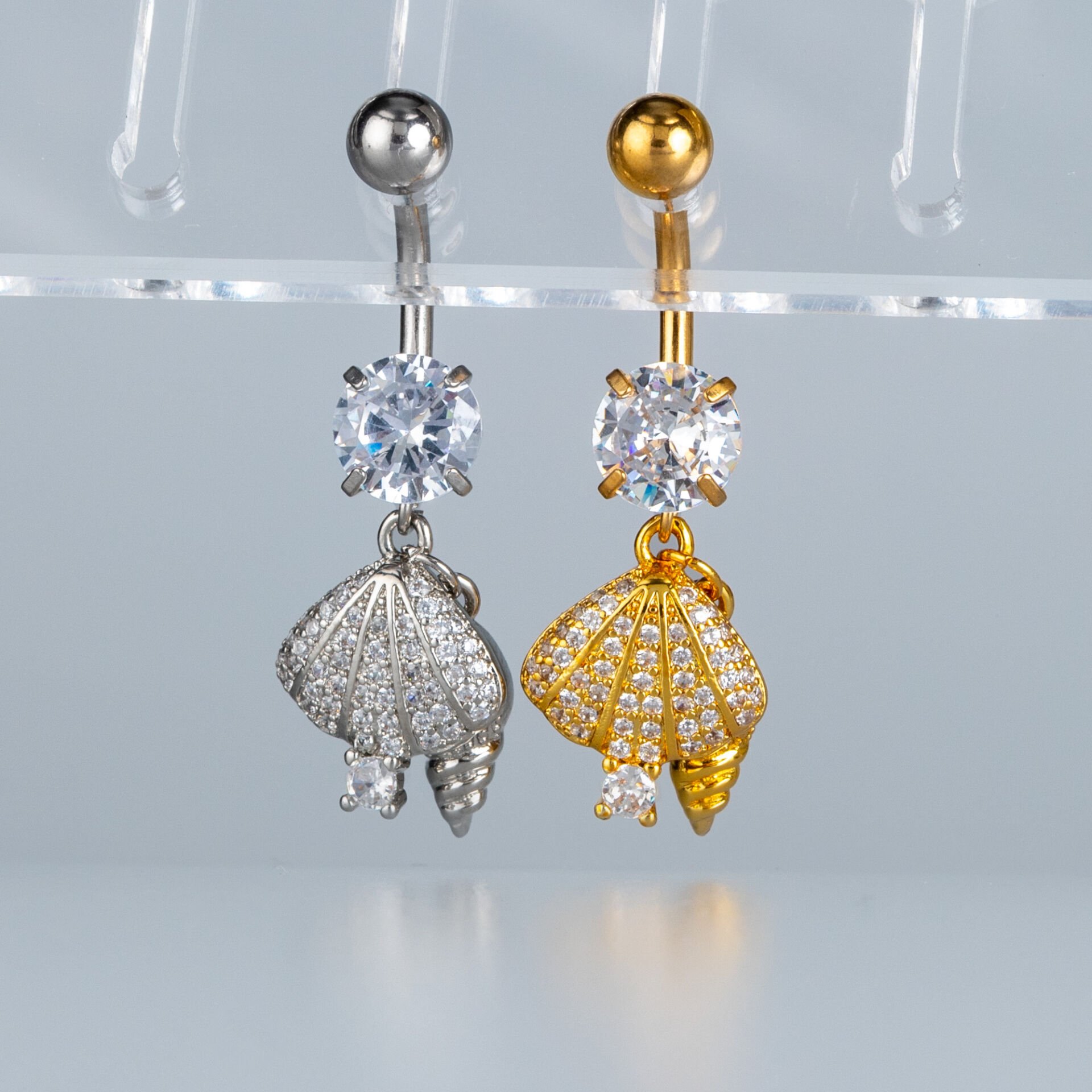 Piercing Göbek Fashion Deniz Kabuğu