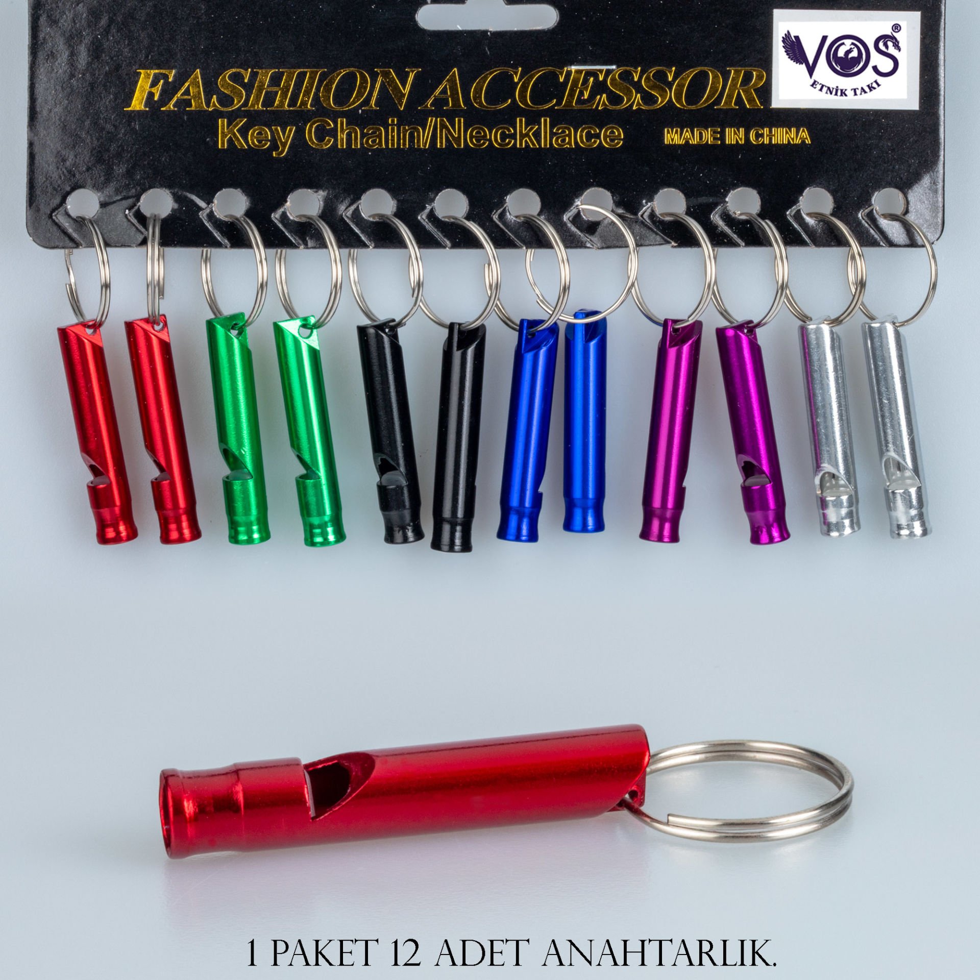 Anahtarlık Paket 12 Adet Düdük