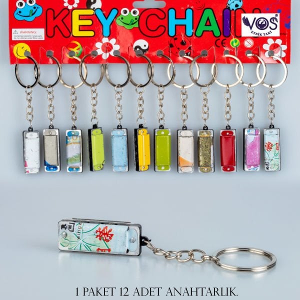 Keychain Package 12 Pieces Harmonica