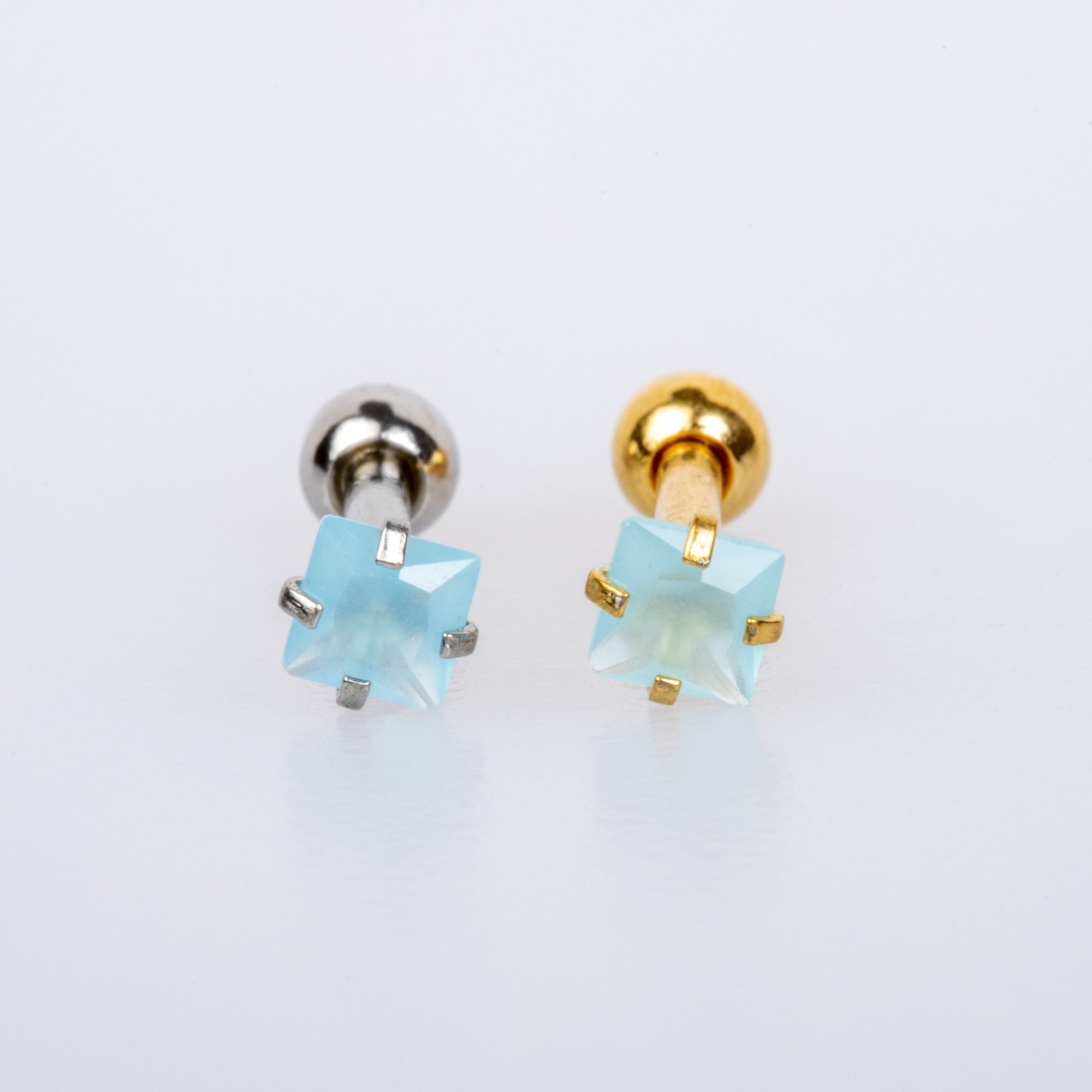 Piercing Tragus 3mm Square Stone