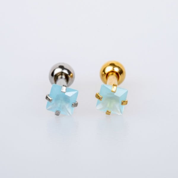 Piercing Tragus 3mm Square Stone