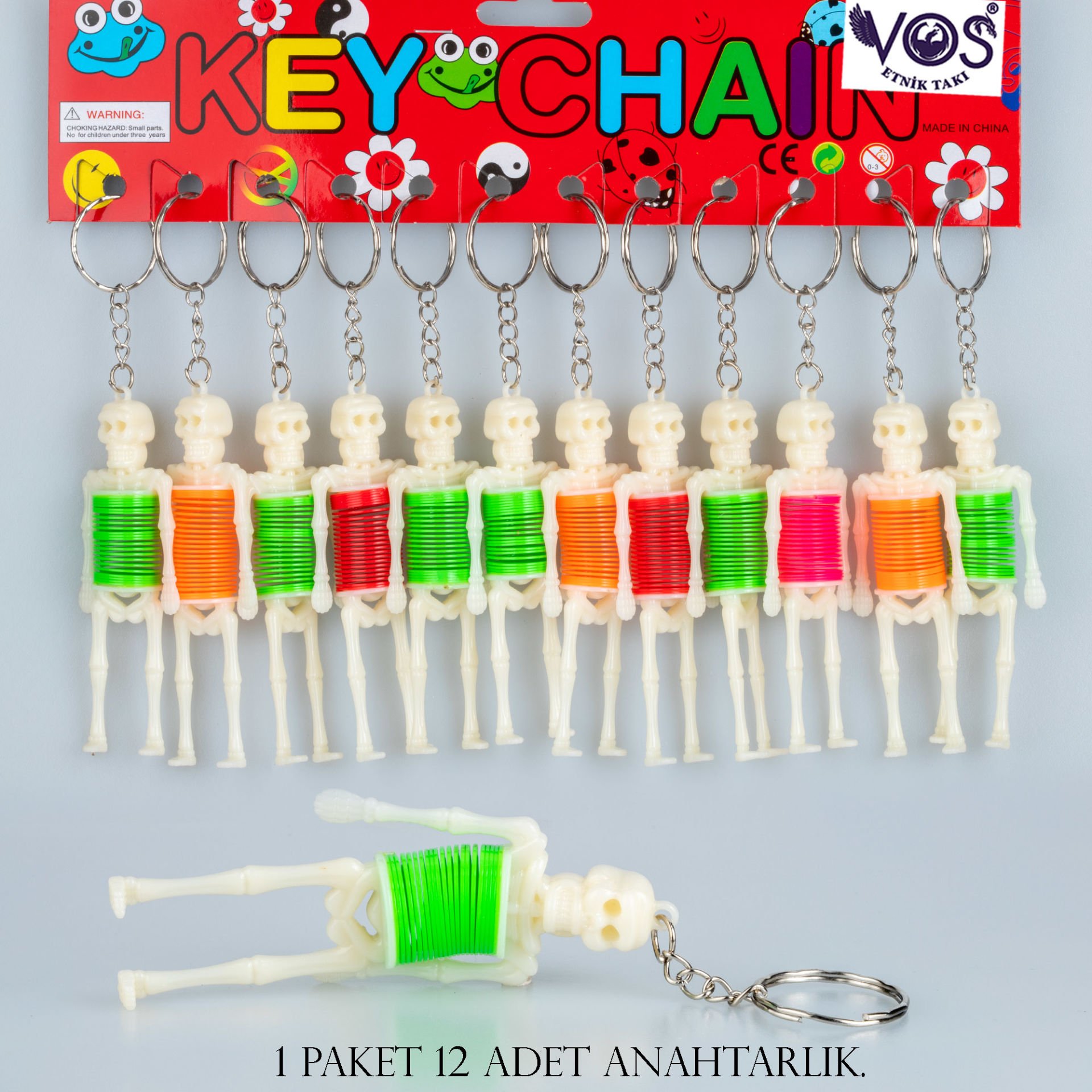 Anahtarlık Paket 12 Adet İskelet