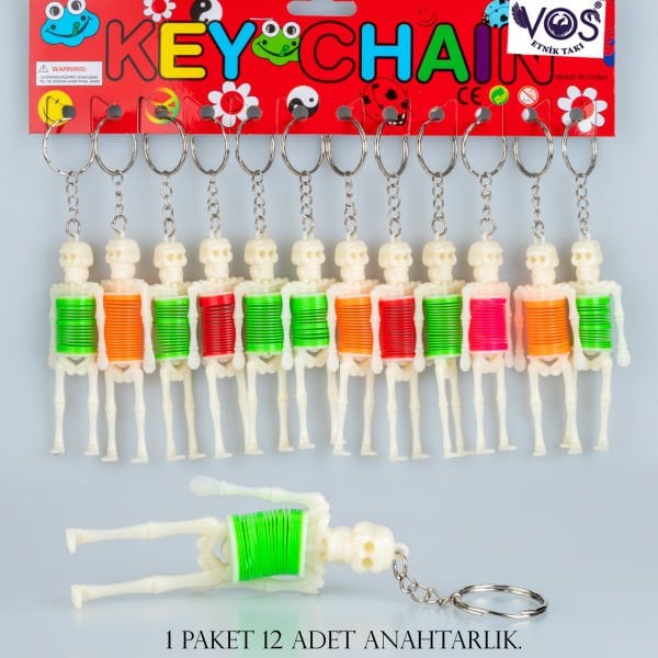 Keychain Package 12 Pieces Skeleton
