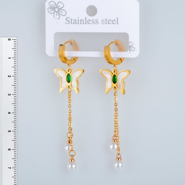 Steel Earring Butterfly - 1 Pair