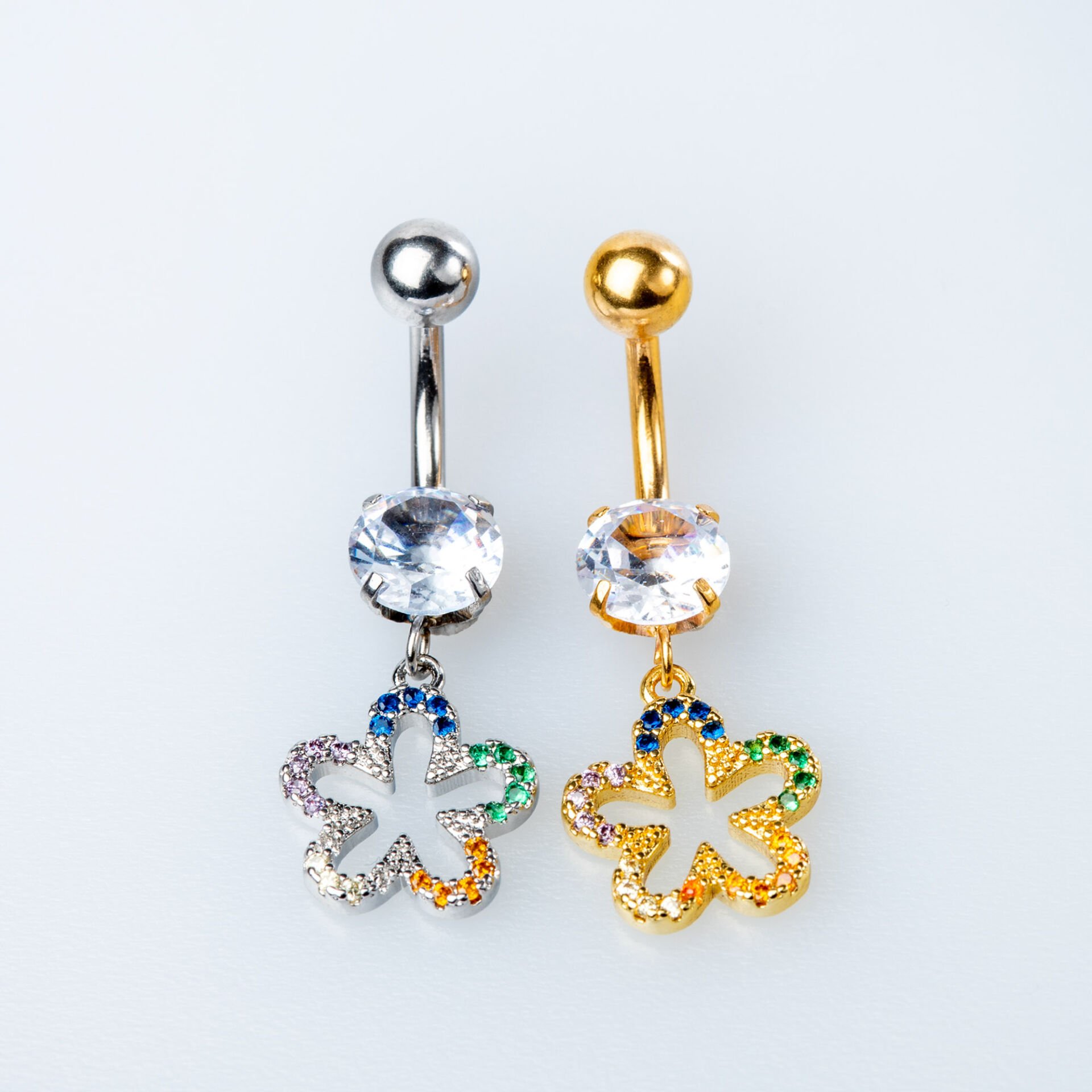 Piercing Navel Flower Stone