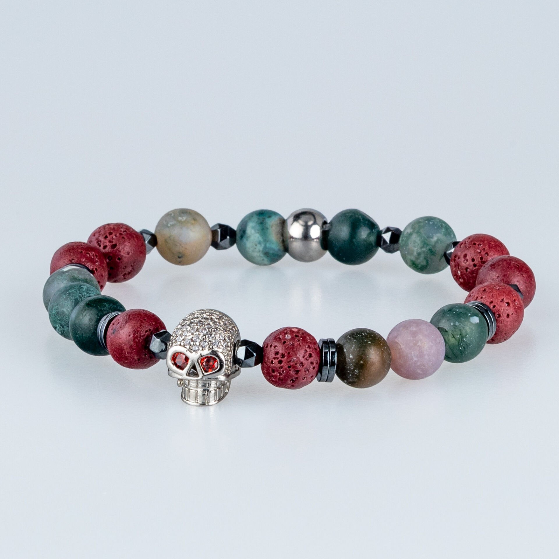 Doğal Taş Bileklik Kuru Kafa