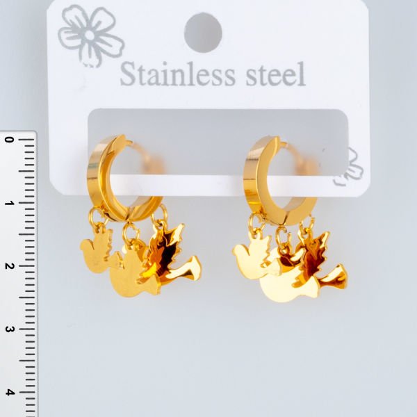 Steel Earring Bird - 1 Pair