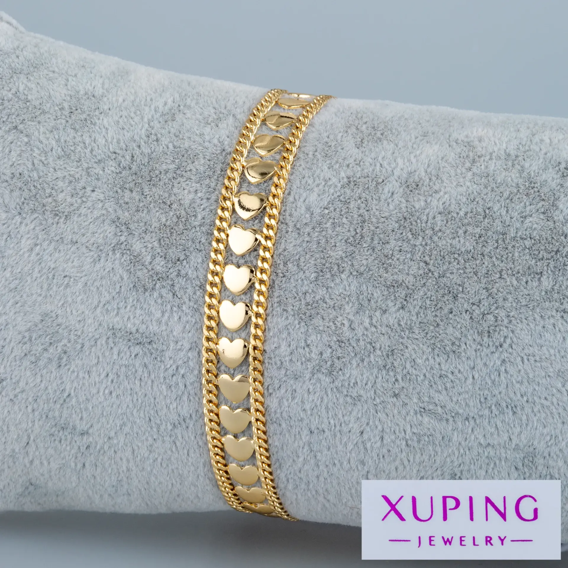 Xuping Jewelry 14K ZincirKalp Bileklik