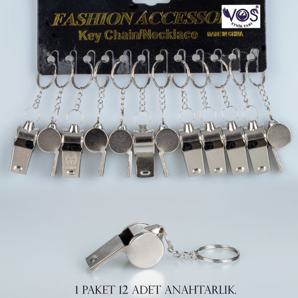 Keychain Package 12 Pieces Whistle