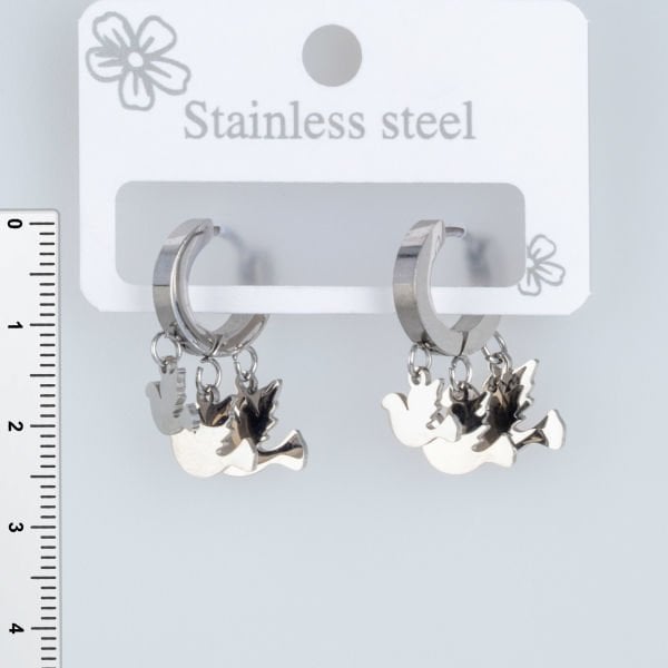 Steel Earring Bird - 1 Pair