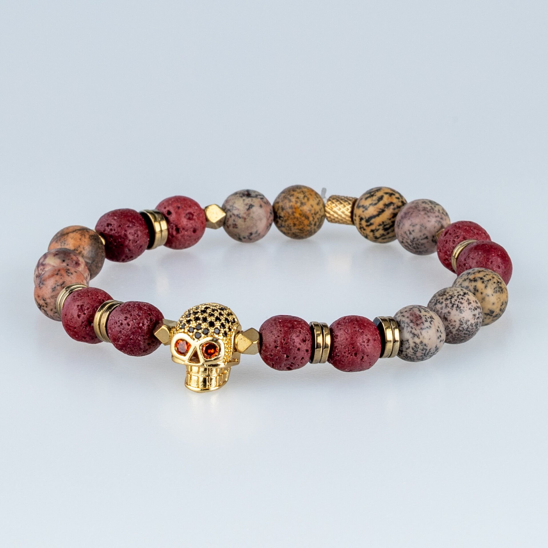 Doğal Taş Bileklik Kuru Kafa