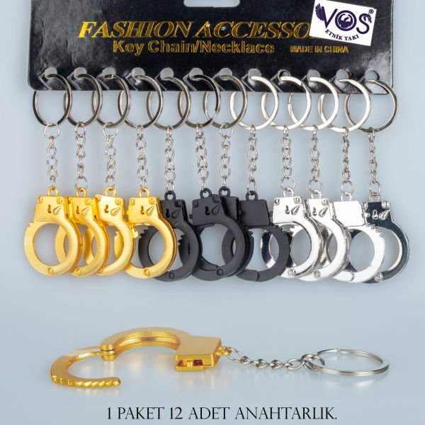 Keychain Package 12 Pieces Handcuffs