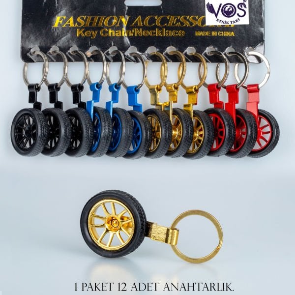 Keychain Package 12 Pieces Wheels