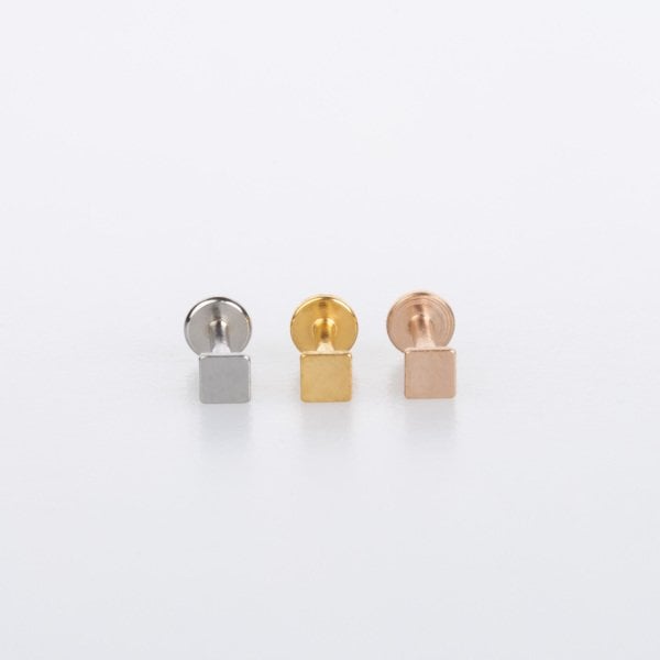 Piercing Çelik Tragus Kare