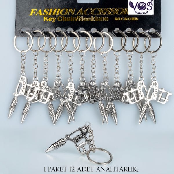 Keychain Package 12 Pieces Tattoo Machine