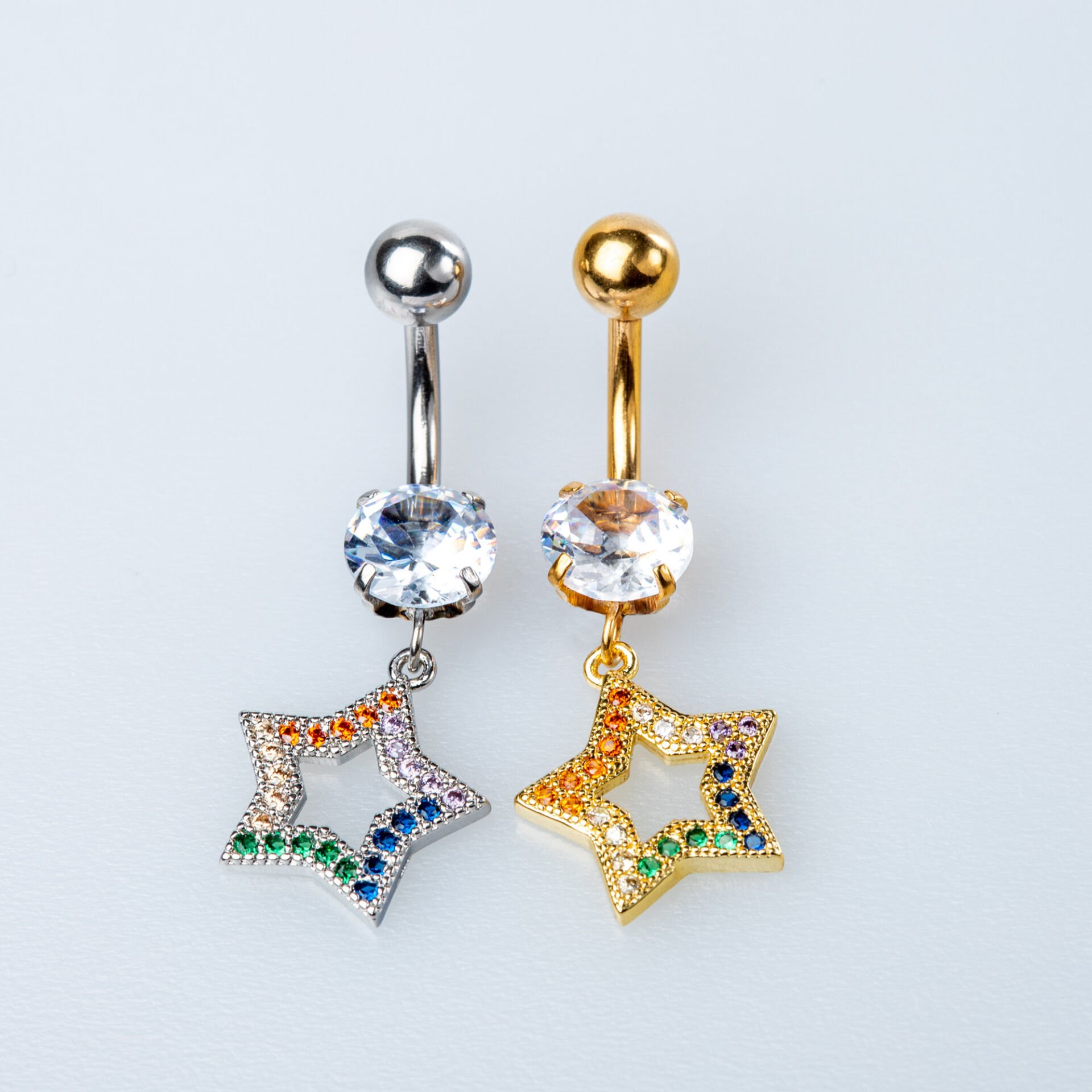 Navel Piercing Star Stone