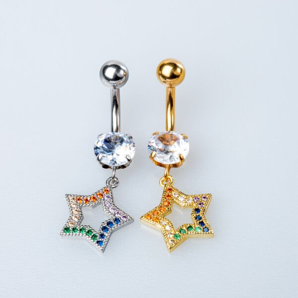 Navel Piercing Star Stone