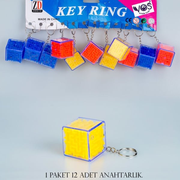 Keychain Pack of 12 Maze Cubes