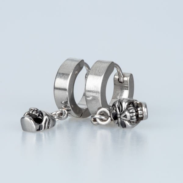 Steel Earring Gothic - Double