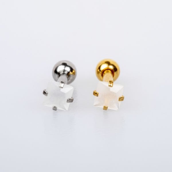 Piercing Tragus 3mm Kare Taş