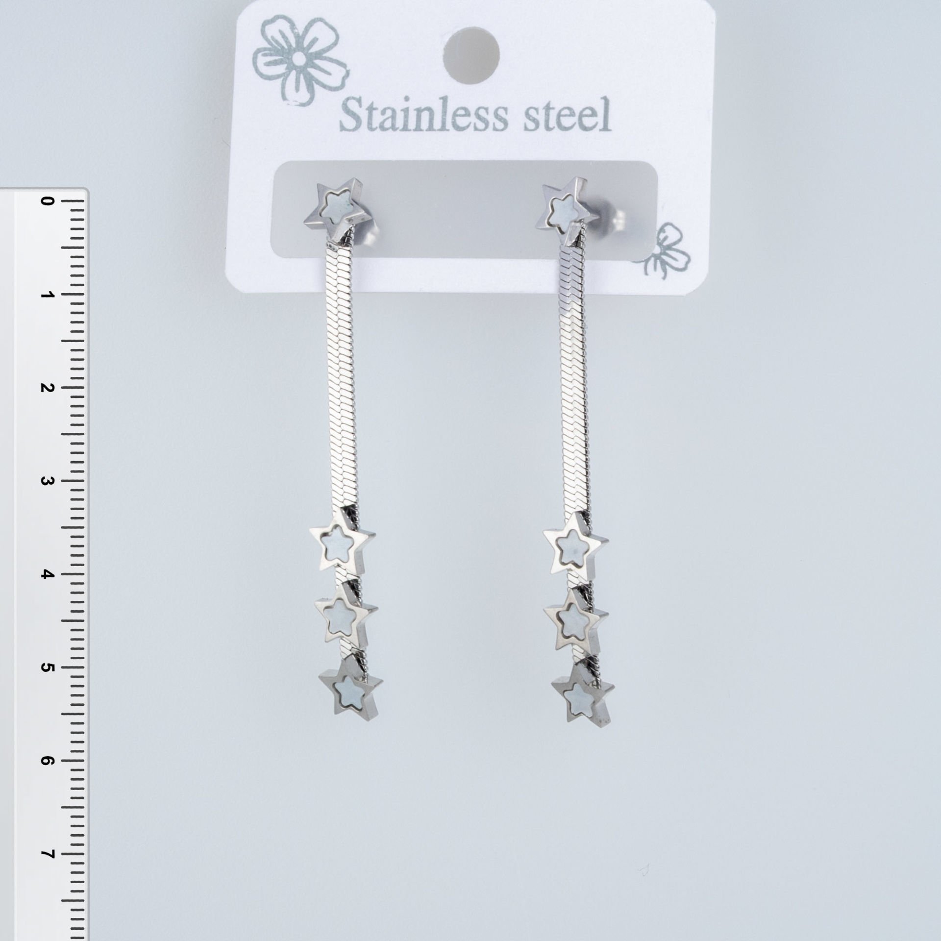 Steel Earring Star - 1 Pair