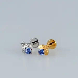 Toptan G23 Titanyum Ateş Böceği Piercing Sarı 8mm