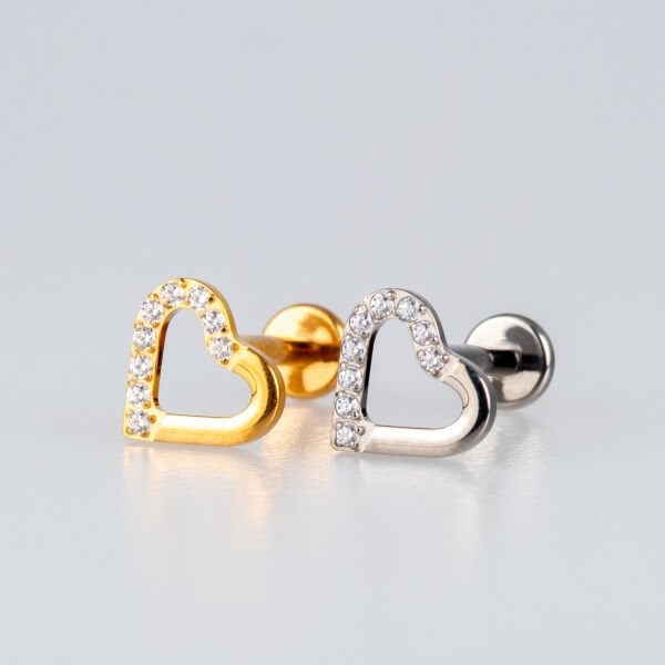 Piercing Titanyum Tragus Kalp
