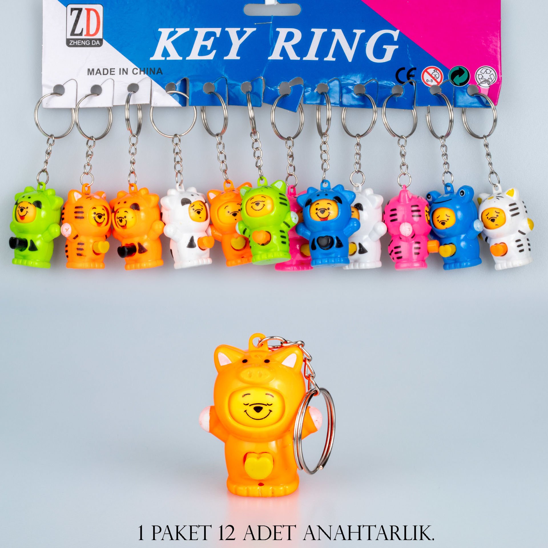 Anahtarlık Paket 12 Adet Ayıcık