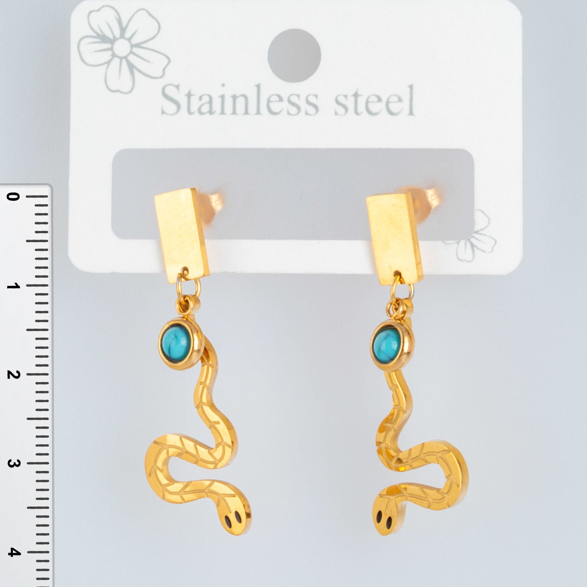 Steel Earring Snake - 1 Pair
