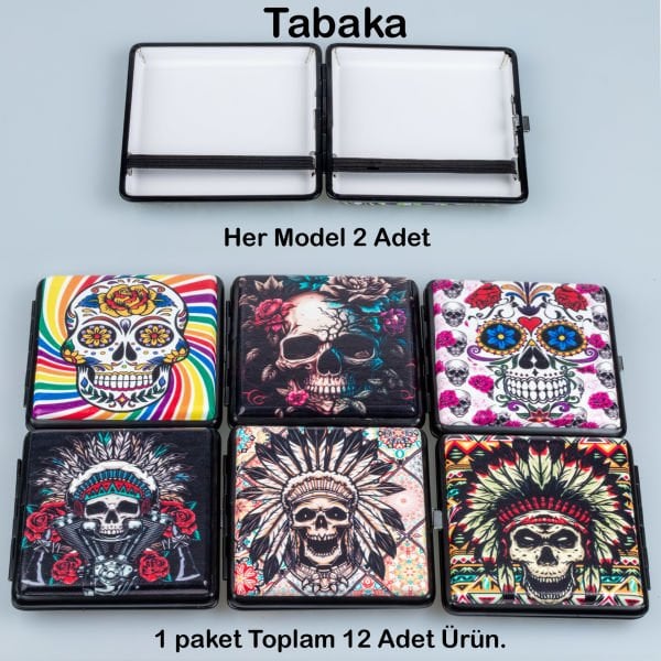 Tabaka Metal Kutu Paket 12 Adet