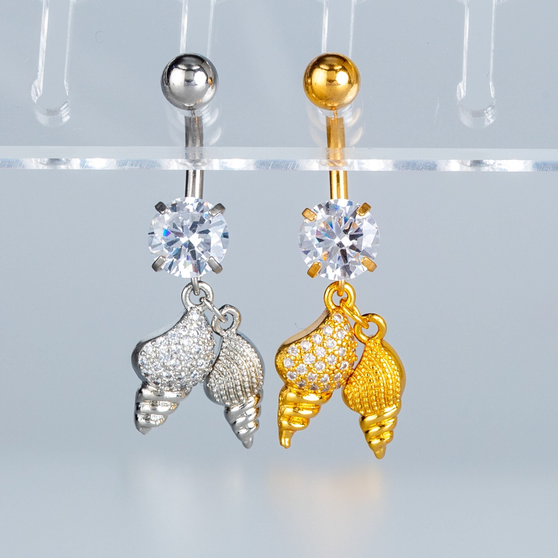 Piercing Göbek Fashion Deniz Kabuğu