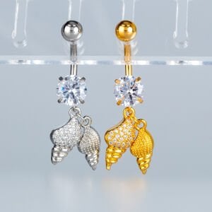 Piercing Göbek Fashion Deniz Kabuğu