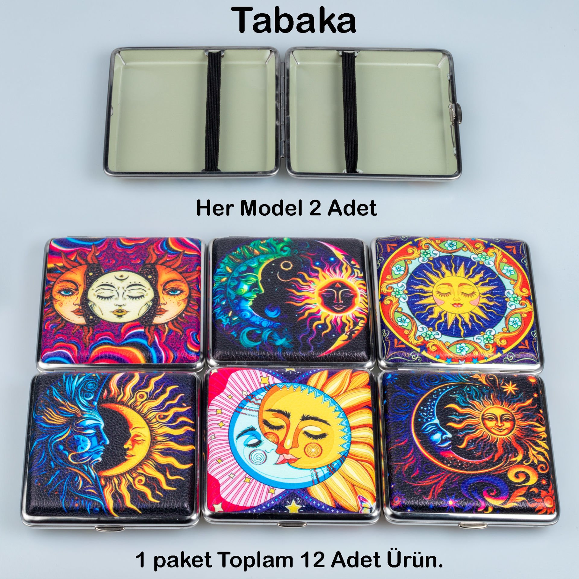 Tabaka Metal Kutu Paket 12 Adet