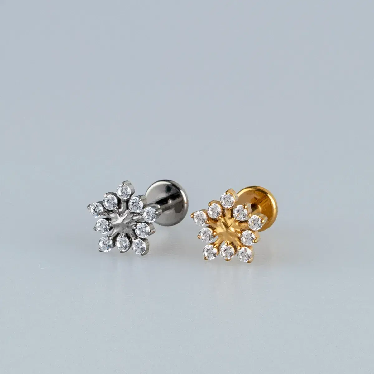 Toptan G23 Titanyum Güneş Piercing Beyaz 8mm