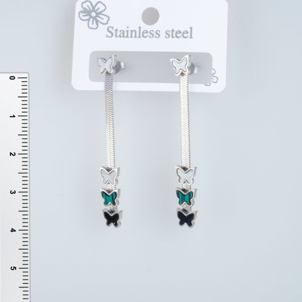 Steel Earring Butterfly - 1 Pair