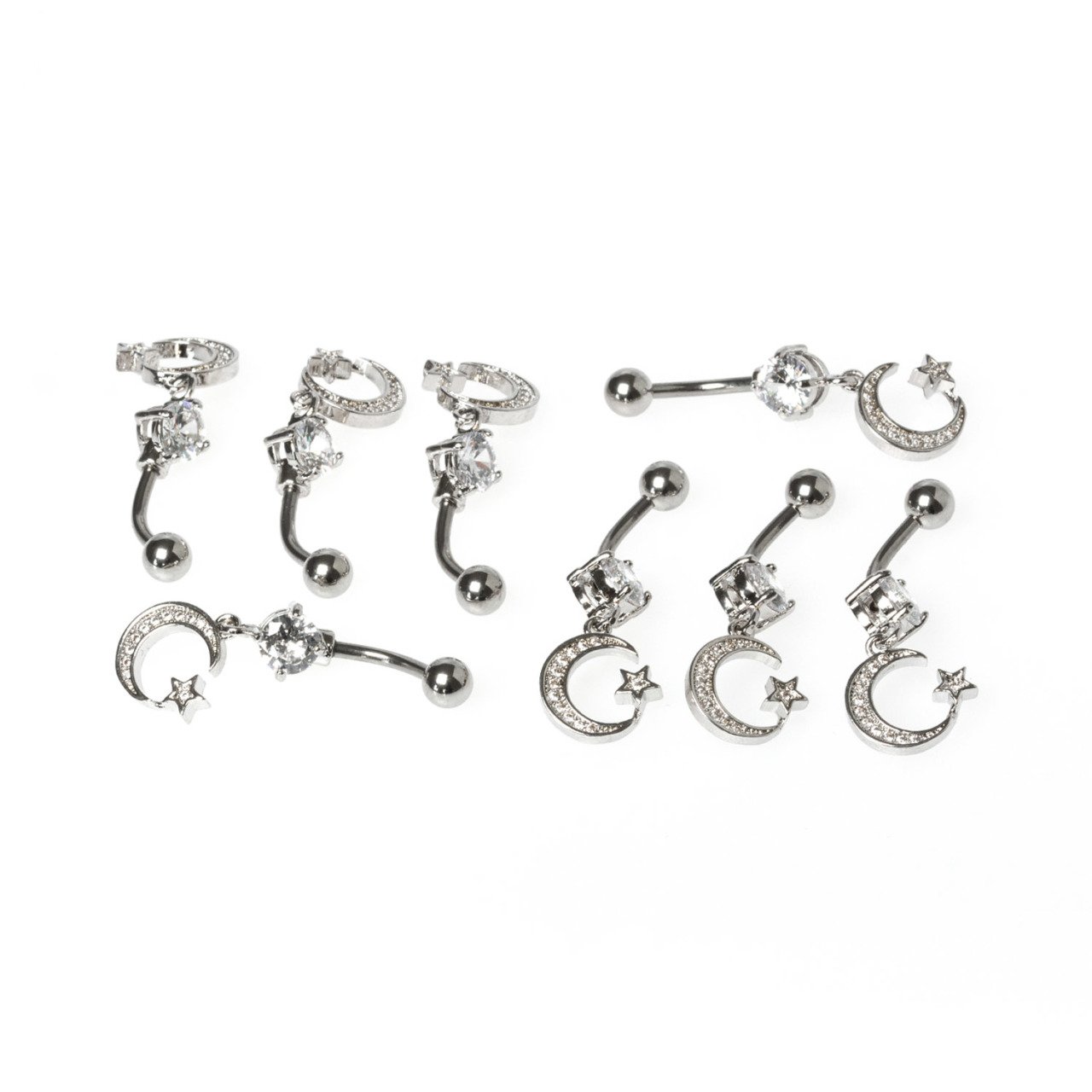 Piercing Göbek Ay Yıldız
