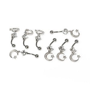 Piercing Göbek Ay Yıldız