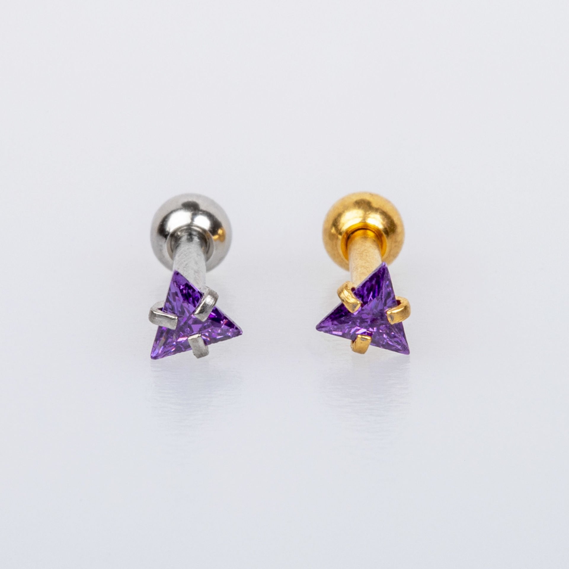 Piercing Tragus 3mm Üçgen Taş