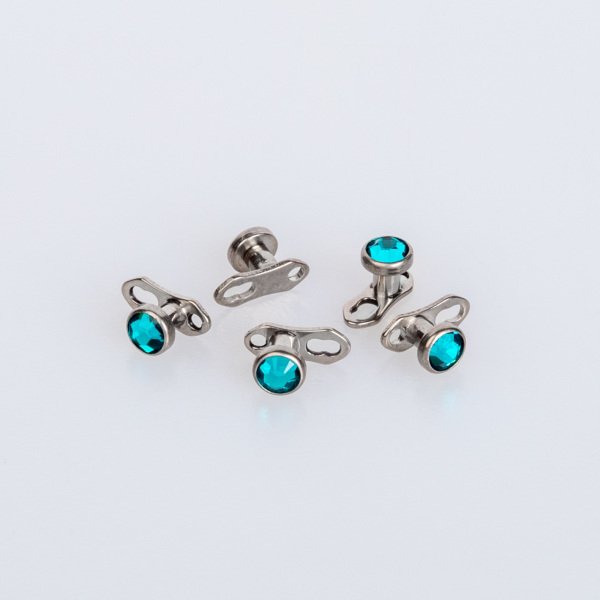 Piercing Titanyum Dermal 3mm Taş